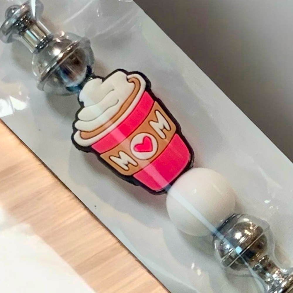 Mom & Coffee Themed Sliver, Pink, & white Letter opener - Picture 3 of 6